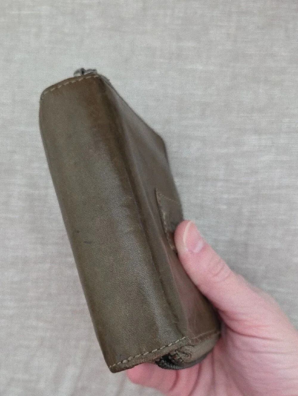 Olive Green Leather Wallet